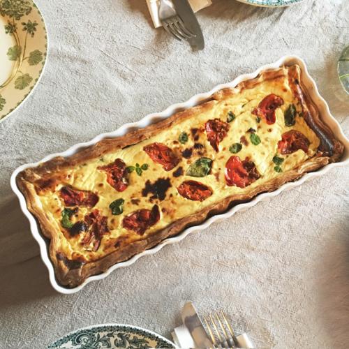 Emile Henry Slim Rectangular Tart Dish - Clay