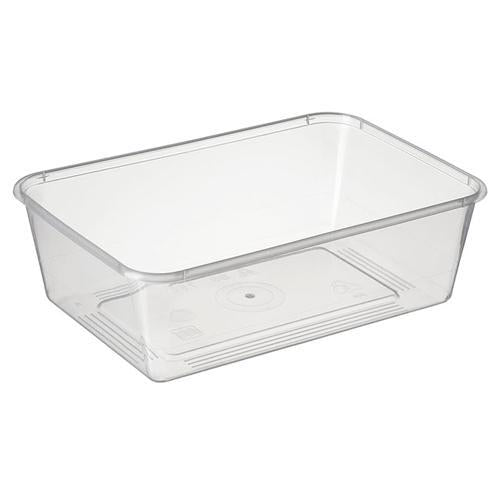 Food Containers PP Rectangle Clear 750ml Pack of 50 - Bonson