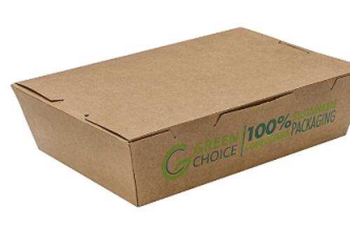 Boxes Takeaway PLA Kraft Medium Pack of 50 - Green Choice