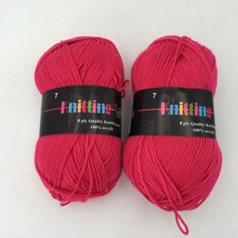 Knitting Yarn - #7 Red 100g (Set of 6)