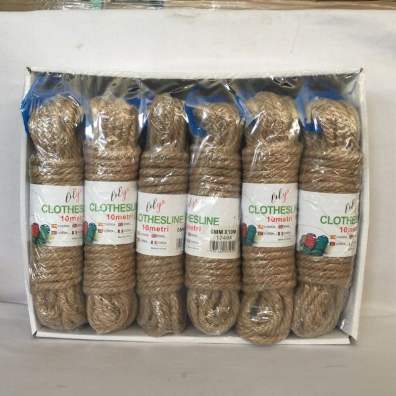 Hemp Rope - 6mm x 10m (12pcs)