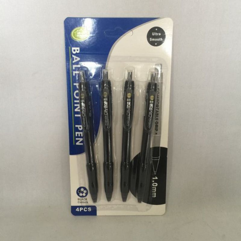 Ball Pen - Black 4pcs (12 Packs)