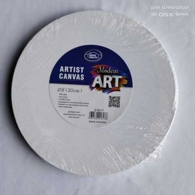 Round Artist Canvas - 20cm (Set of 6)