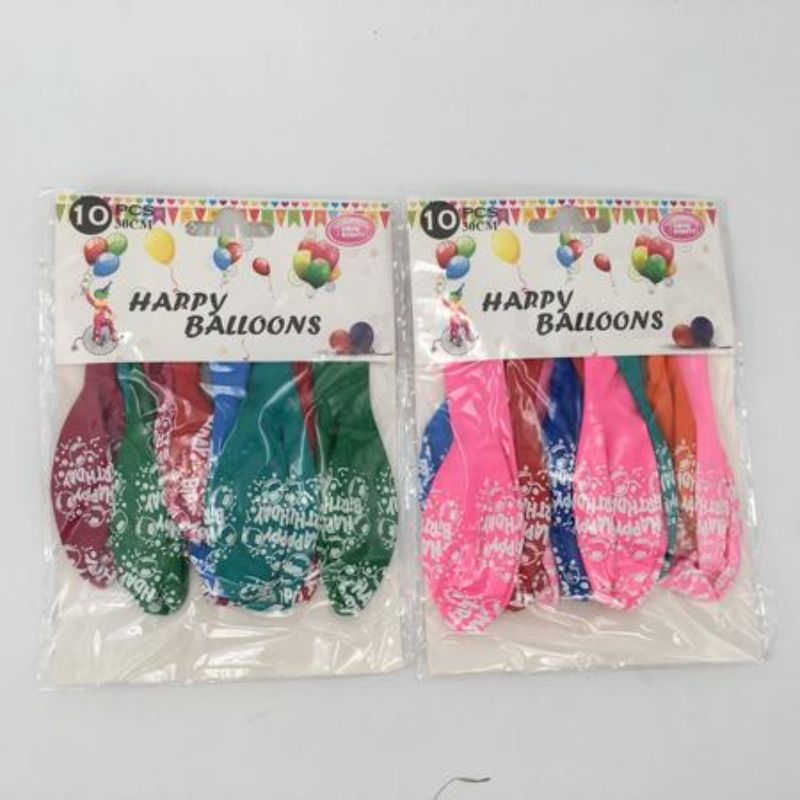 Balloons - Happy Birthday Mix Color 12" (12 Packs)