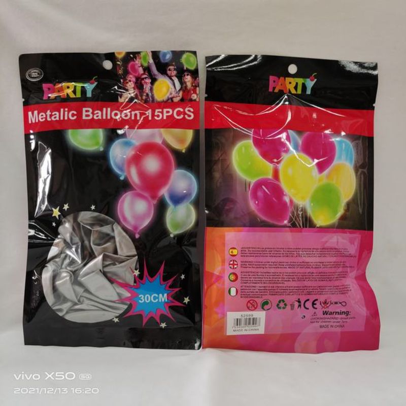 Metalic Balloon - Silver 30cm (180pcs)