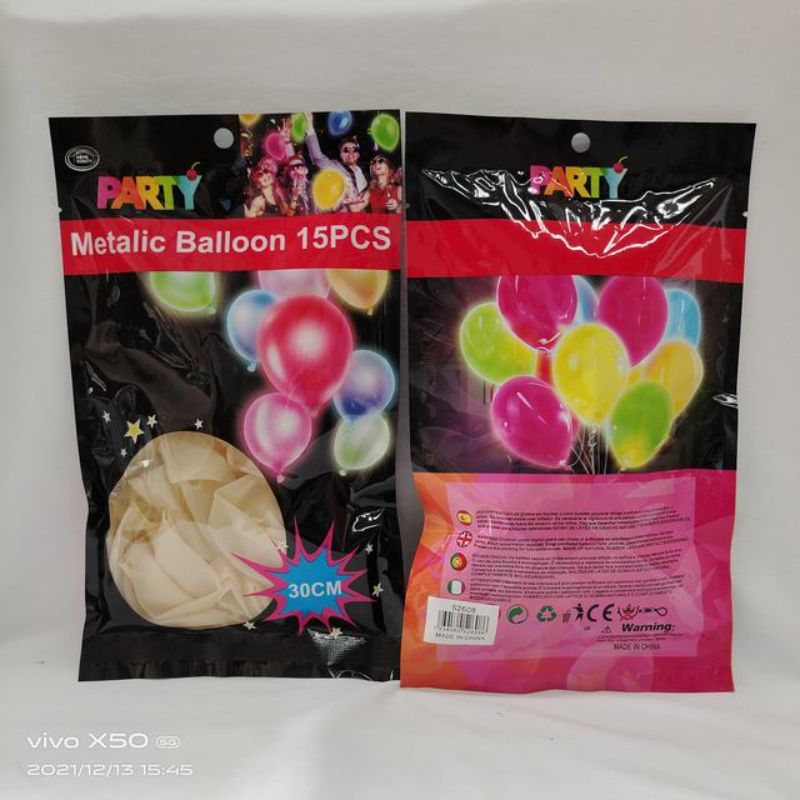 Metalic Balloon - Clear 30cm (180pcs)