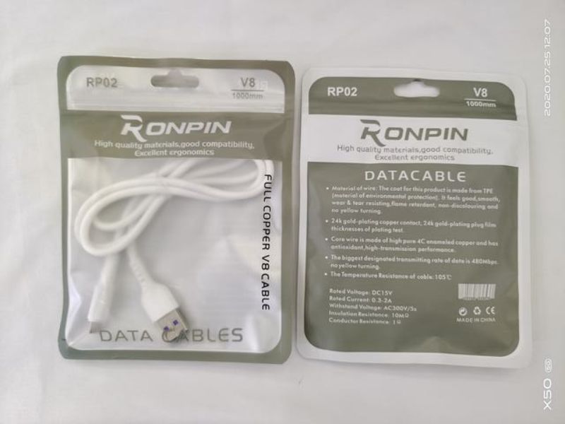 Cellphone Data Cable - 1m V8 (Set of 12)