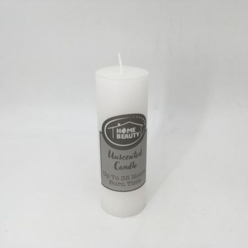 PILLAR CANDLE - UNSCENTED WHITE 15cm (Set of 12)