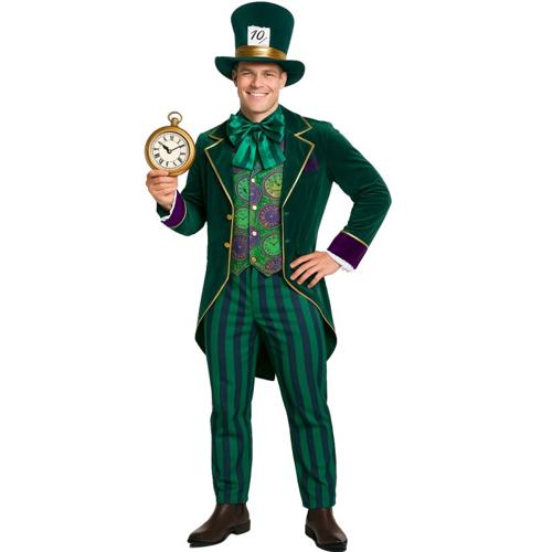 Costume Tea Party Hatter Suit Green Men's Large