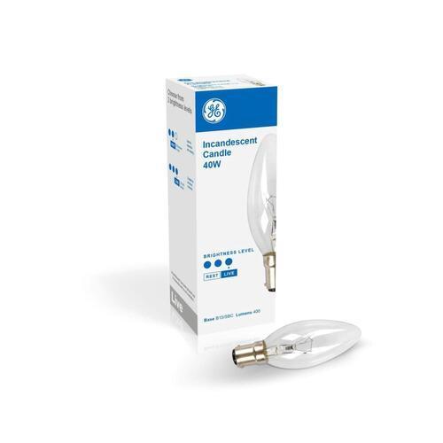 GE Lighting Light Bulb Candle 40 Watt 400lm 19768L
