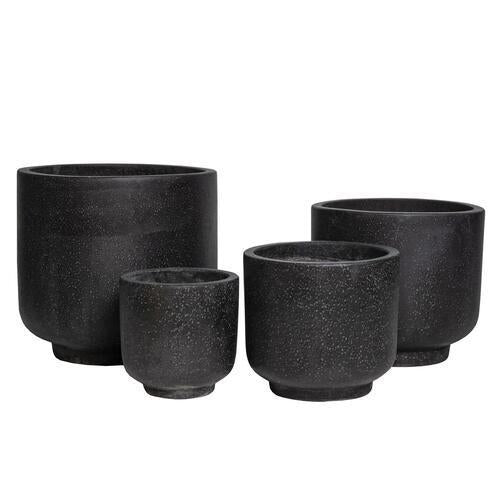 STONELEIGH & ROBERSON Cup Terrazzo Pot XL Black