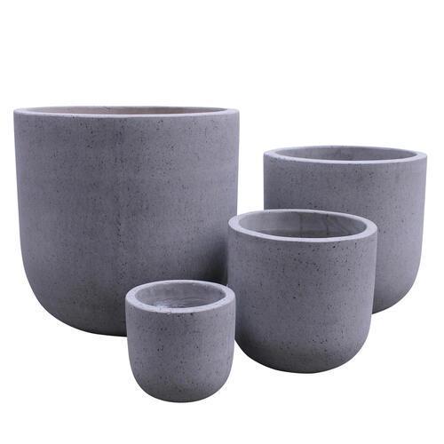 STONELEIGH & ROBERSON Egg Terrazzo Pot XL Grey