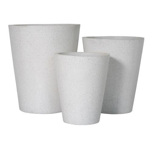 STONELEIGH & ROBERSON Vase Terrazzo Pot M White