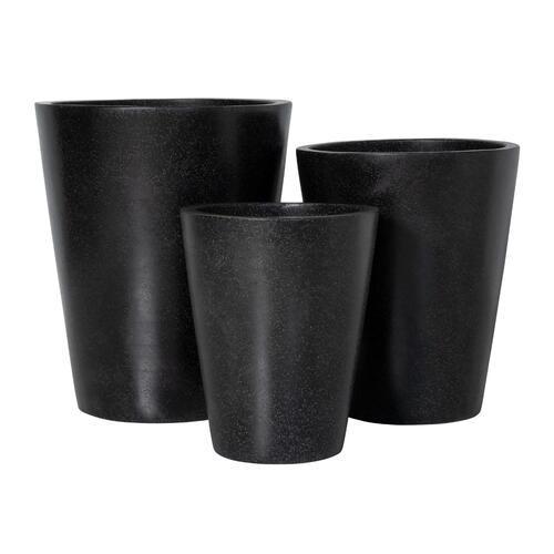 STONELEIGH & ROBERSON Vase Terrazzo Pot L Black