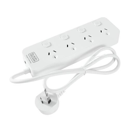 Black+Decker 4 Way Powerboard BDP4SISW