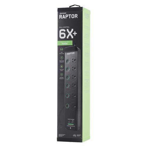 Jackson Raptor 6X+ - 6 Outlet Full Control 45W PD Powerboard