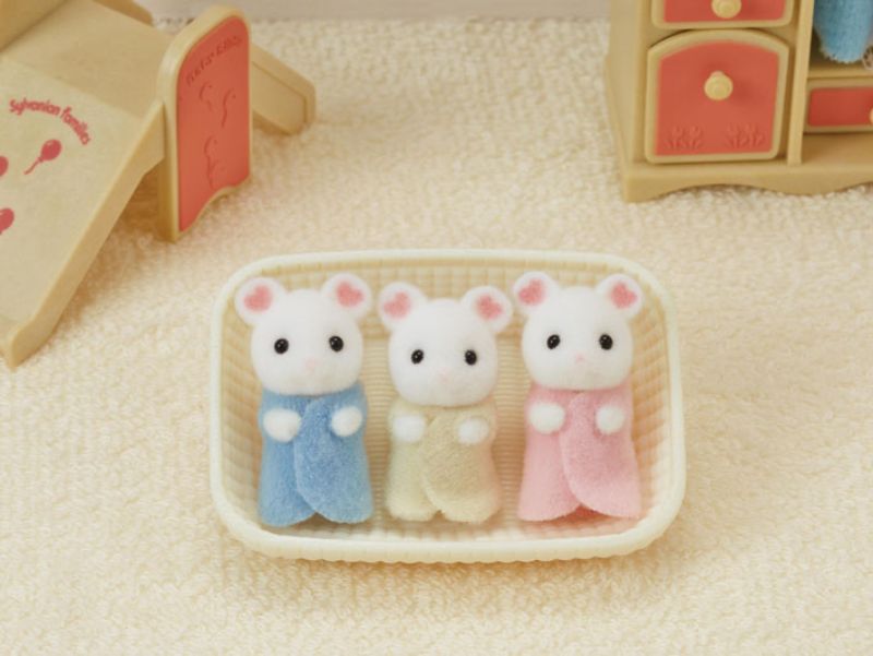 Marshmallow Mouse Triplets - Sylvanian Families