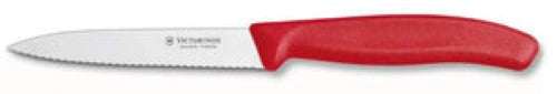 Vegetable Knife 6.7731 - 10cm Wavy Blade Red Handle Victorinox
