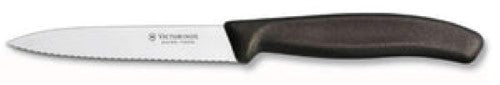 Vegetable Knife 6.7733 - 10cm Wavy Blade Black Handle Victorinox
