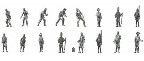 1/84 scale wooden figures for Santisima Trinidad, enhancing model ship authenticity and artistry.