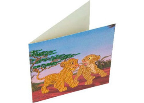 CrystalArt - Simba and Nala 18x18cm Card