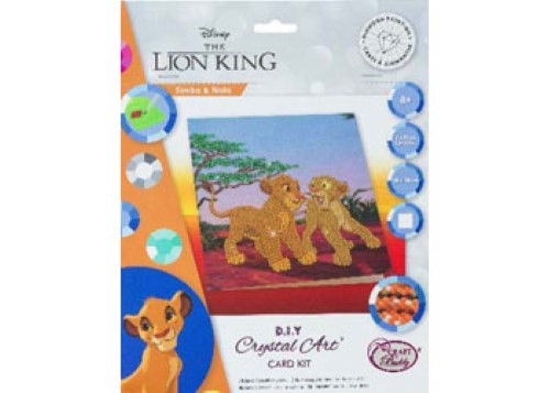 CrystalArt - Simba and Nala 18x18cm Card