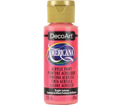 Vibrant 2oz Bright Salmon acrylic paint for versatile crafting on various surfaces with rich pigments and smooth application.