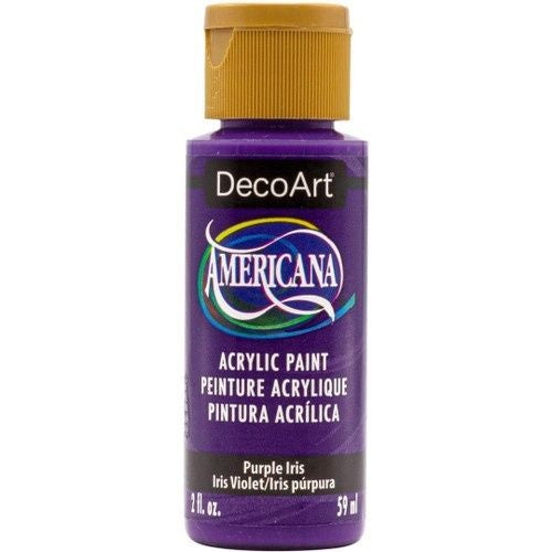 Vibrant 2oz Purple Iris acrylic paint by Decoart, ideal for versatile crafting and enhancing artistic projects.