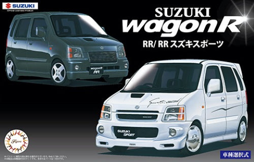 Fujimi 1/24 Suzuki WgnR/RR plastic model kit featuring precise detailing and easy assembly for hobbyists.