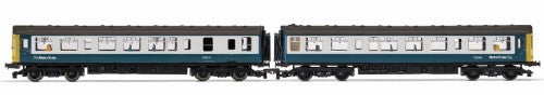 Hornby Trains BR CL.110 2CarTr model train set in authentic livery, ideal for railway enthusiasts and collectors.