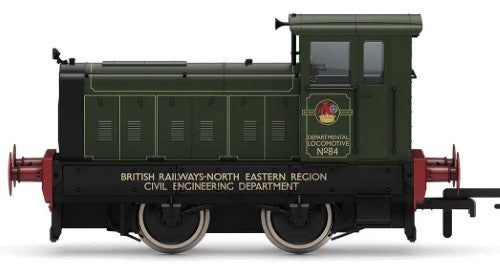Hornby Trains Ruston & Hornsby 88DS No.84 model, showcasing detailed design and 0-4-0 wheel configuration for shunting.