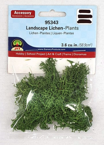 Realistic Hornby Lichen Plants for vibrant scenery in model railways and dioramas, adding color and detail.