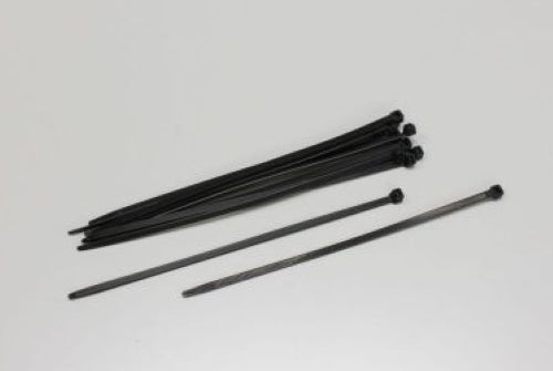 Durable large black cable ties for organizing and securing cables in hobby and professional setups.