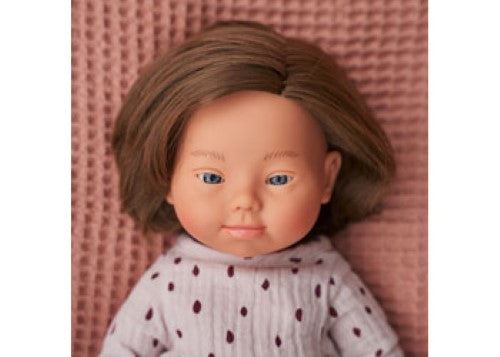 Miniland - Baby Doll - Caucasian Girl with Down Syndrome 38cm