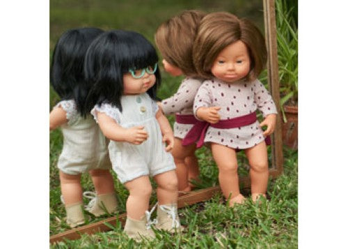 Miniland - Baby Doll - Caucasian Girl with Down Syndrome 38cm