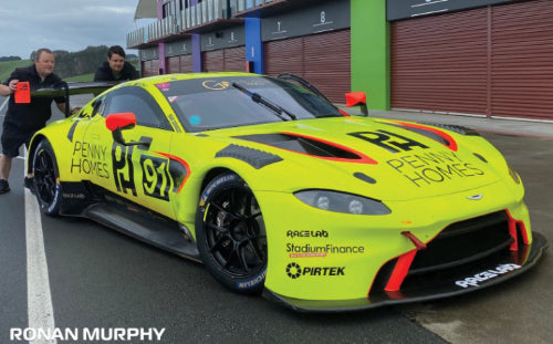 Scalextric Aston Martin GT3 Vantage PHR slot car with detailed design, perfect for thrilling races on any Scalextric track.