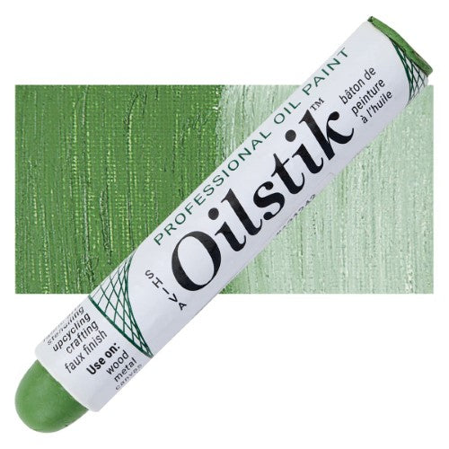 Shiva 37ml Oilstiks in Chromium Oxide Green for versatile oil painting with rich color and creamy texture.
