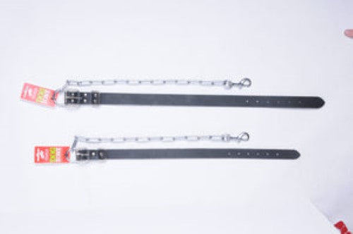 Taurus Leather Drovers Collar Top Dee+Chain 25mm X 570mm