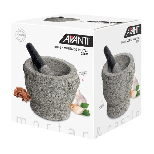 Rough Mortar and Pestle - AVANTI Gray (20cm)