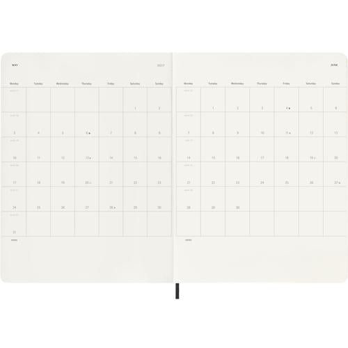 Moleskine Diary 18M Weekly + Notes Soft Cover XL Black 2026/27