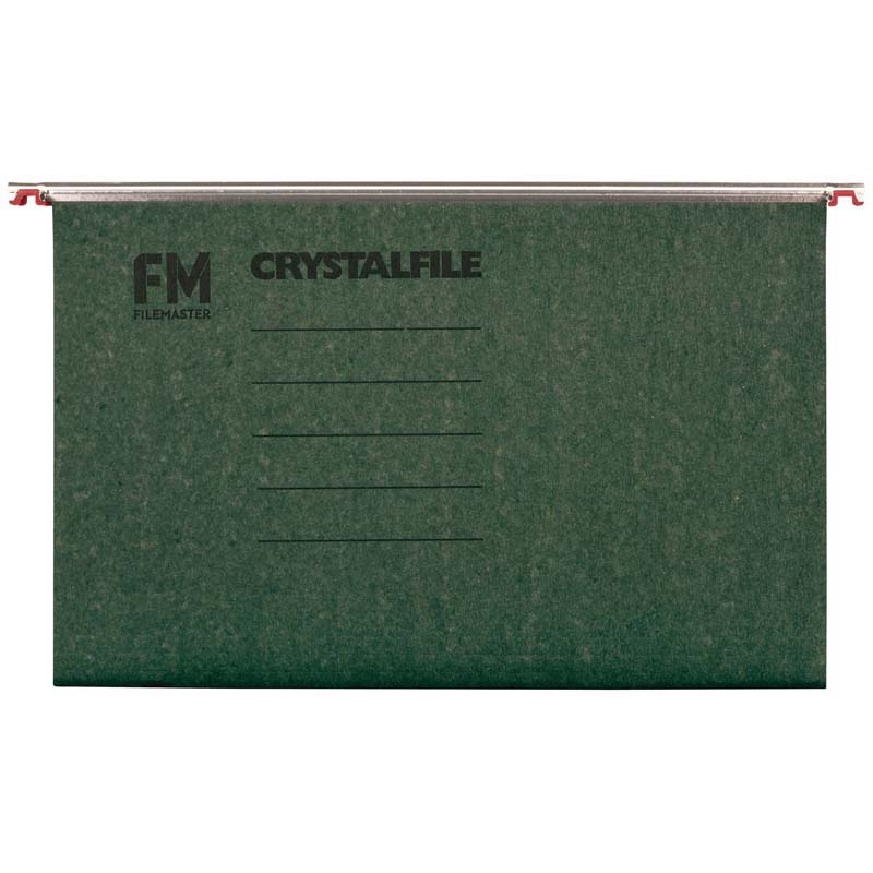 FM File Suspension Crystalfile Green 10 Pack Foolscap