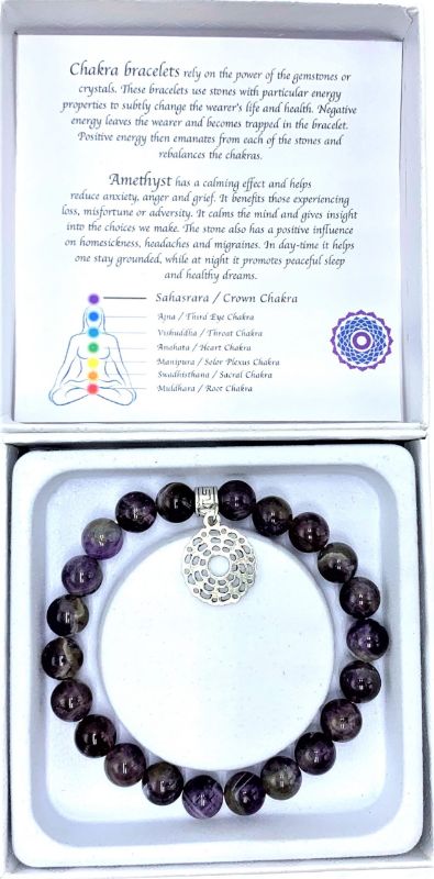 Bracelet - Amethyst Crown Chakra (7cm)