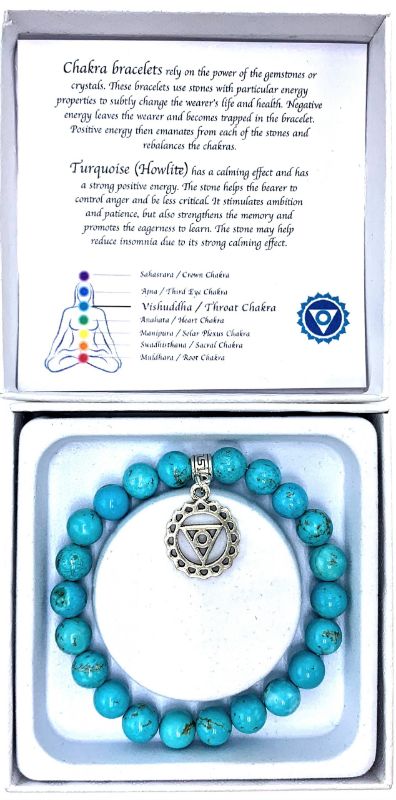 Bracelet - Turquoise Throat Chakra (7cm)