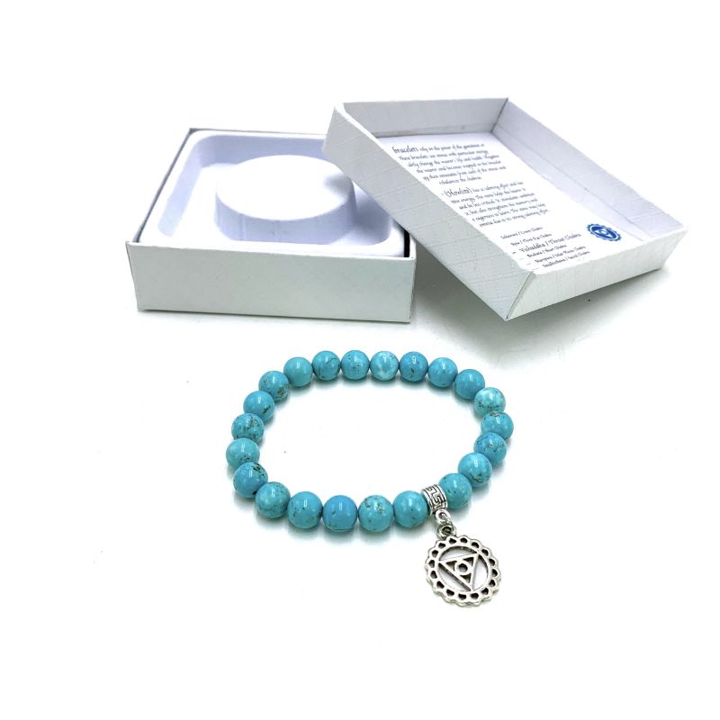 Bracelet - Turquoise Throat Chakra (7cm)