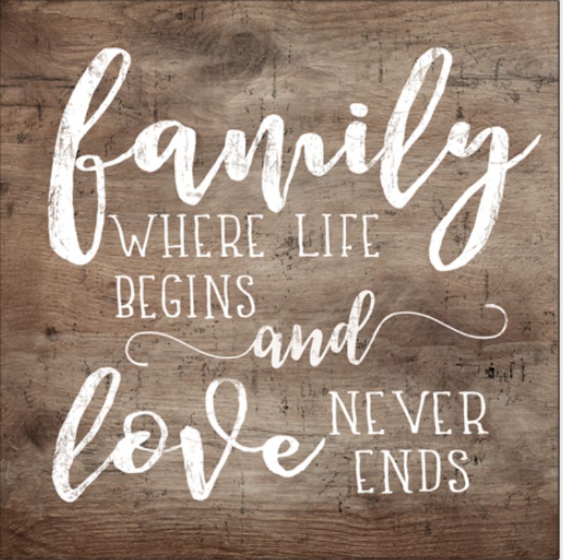 Wall Art on MDF - Family (40cm)