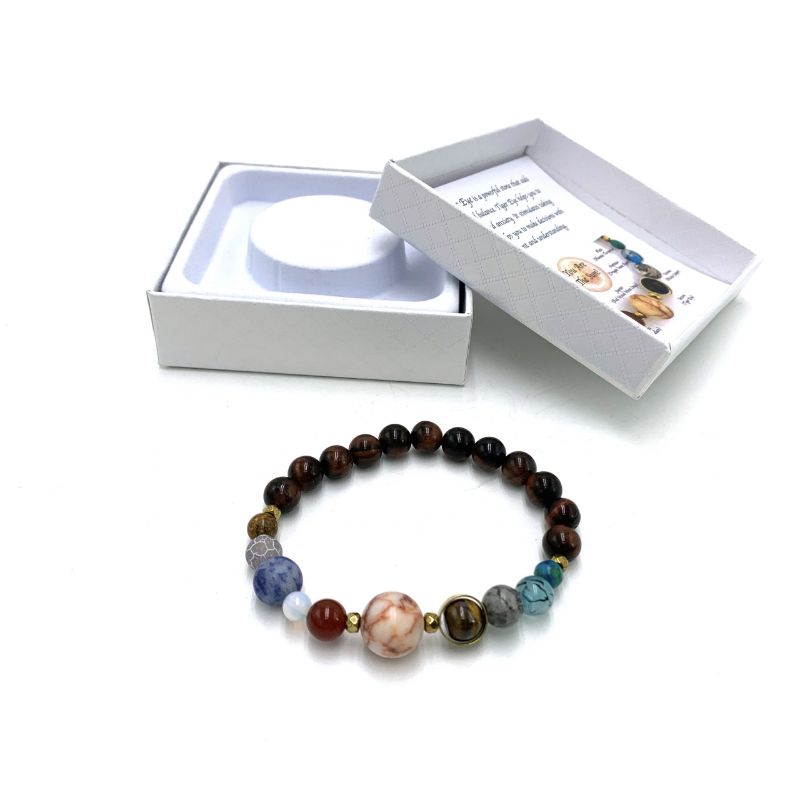 Bracelet - Red Tiger Eye Solar System (7cm)