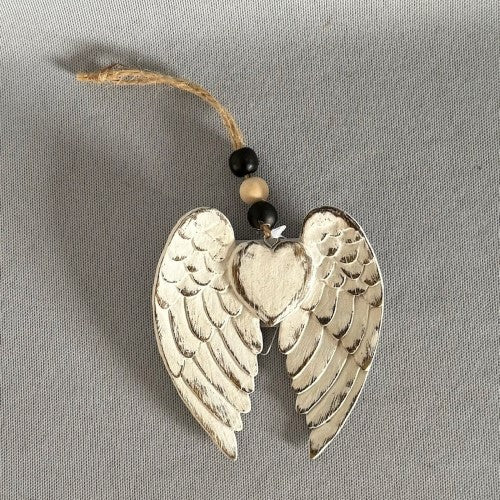 Ornament - Beaded Angel Wings (10cm)