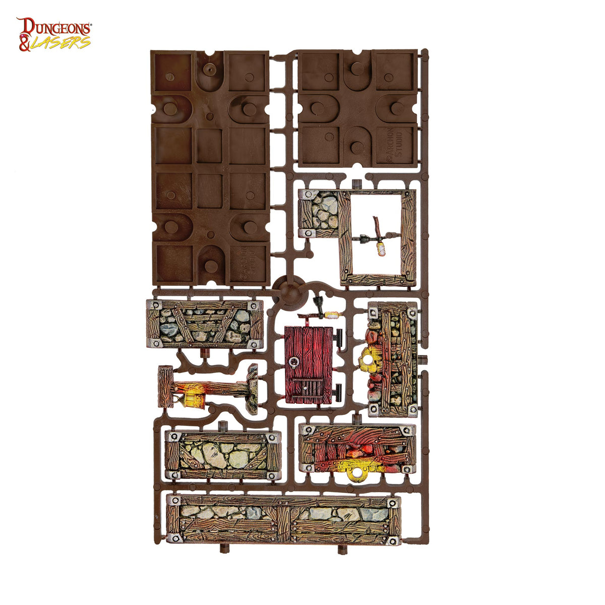 Dungeons & Lasers: PrismaCast Pre-Painted Terrain - Dwarven Mine: Pre-Painted