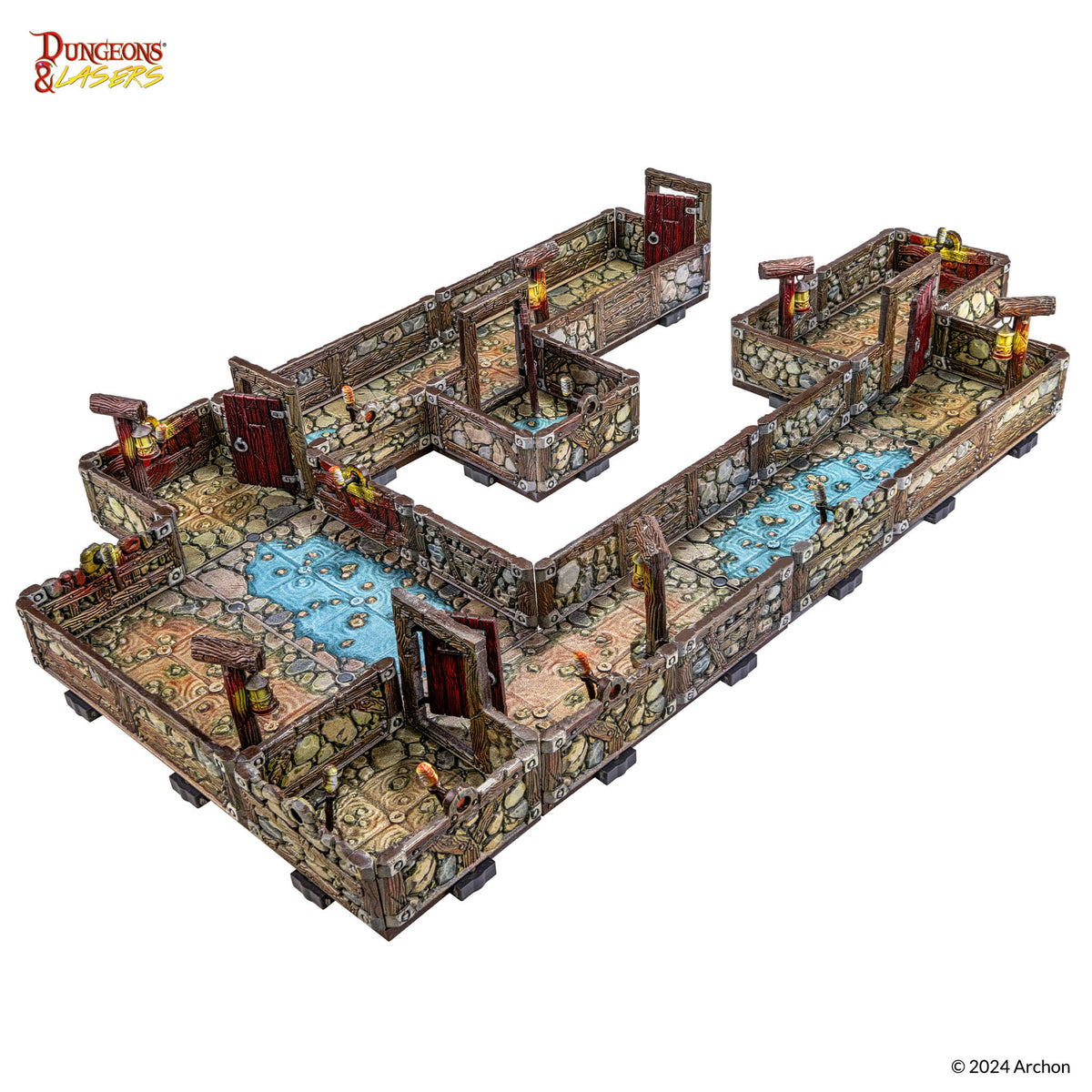 Dungeons & Lasers: PrismaCast Pre-Painted Terrain - Dwarven Mine: Pre-Painted