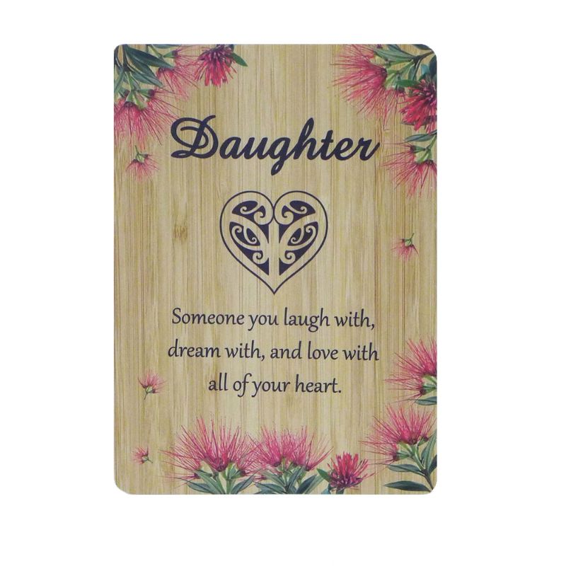 Daughter Pohutukawa Bamboo Plaque